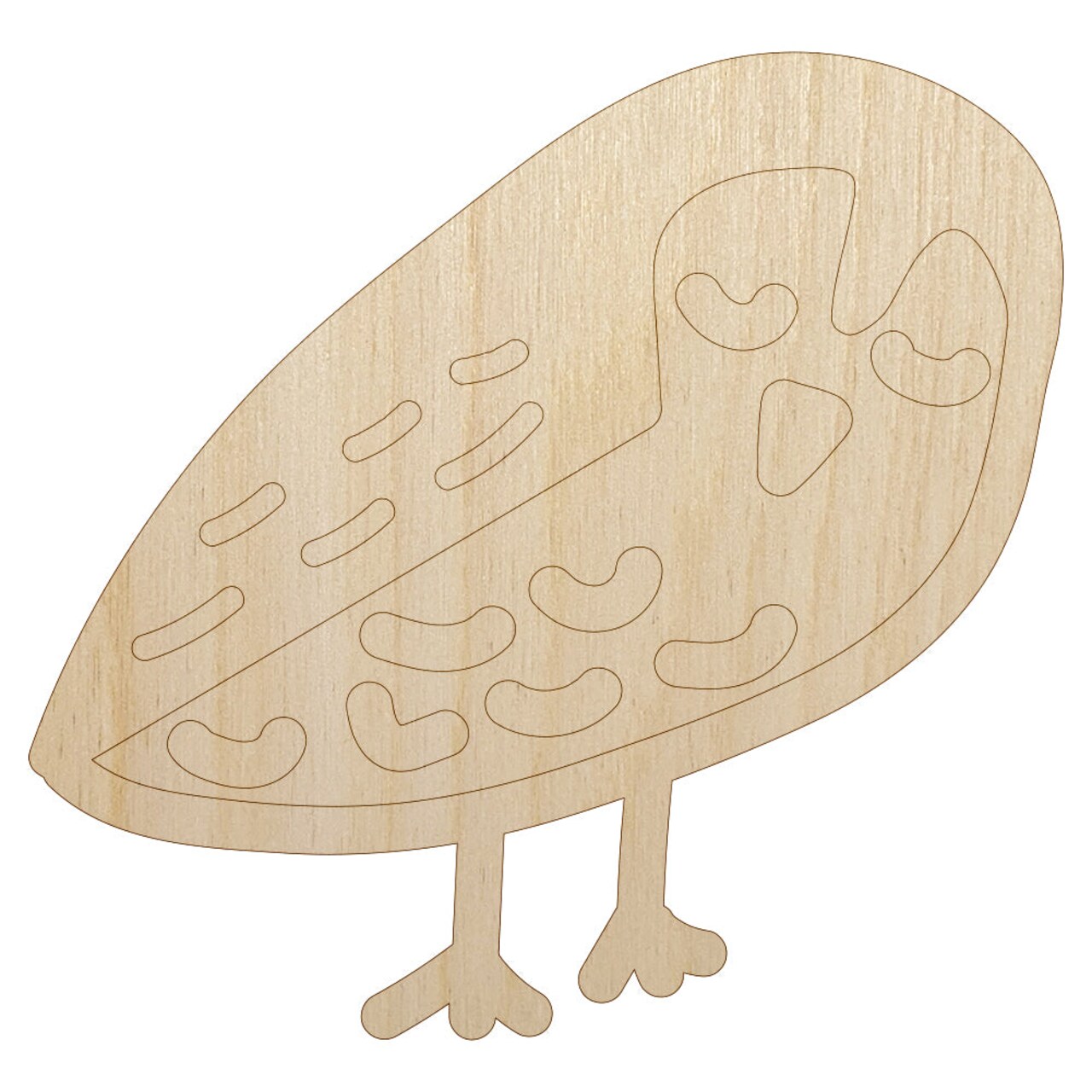 Sweet Owl Doodle Unfinished Wood Shape Piece Cutout for DIY Craft Projects